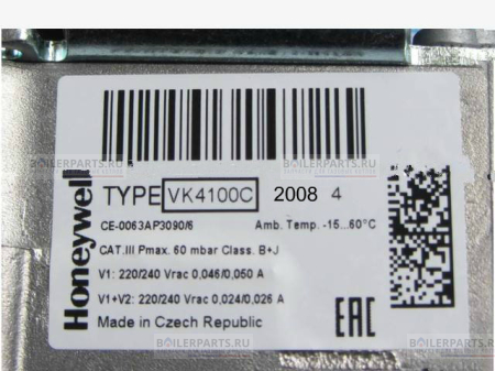 Газовый клапан FEROLLI Rp 1/2" 36 bar HONEYWELL VK4100C2008
