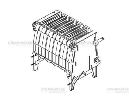 Котловой блок в сборе 7 секций для котлов Bosch/Buderus 67900360