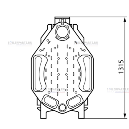 Секция котла GE515 задняя BUDERUS BOSCH 87185721900