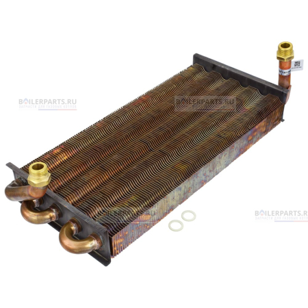 Теплообменник первичный (основной на 2 выхода) BOSCH BUDERUS JUNKERS 87199056720