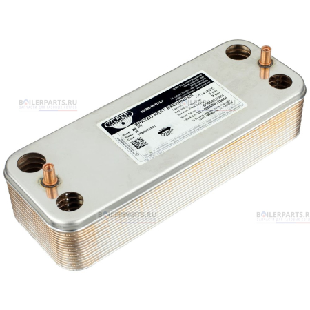 Теплообменник вторичный 207 мм 16 пластин SAUNIER DUVAL ZILMET 0020022938