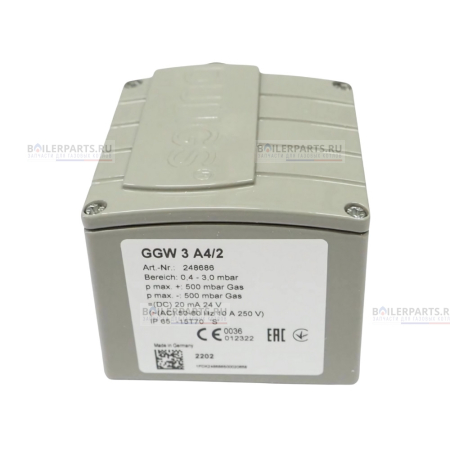 Реле давления воздуха GGW 3 A4/2 DUNGS 0.4-3 mBar 248686