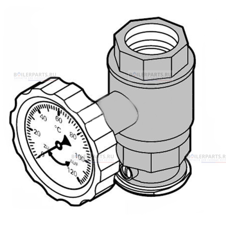 Кран шаровой 3/4&amp;quot; с обратным клапаном для котлов Viessmann 7818037