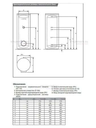 Бойлер косвенного нагрева FE 300/3 MR 300L PROTHERM  0010020650