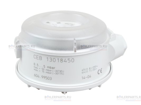 Прессостат (пневмореле) реле давления воздуха HUBA CONTROL 0.5-5 mBar ELCO 13020502