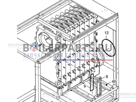 Теплообменник 7-секционного котла GB402 для котлов Bosch, Buderus BOSCH 87185721460