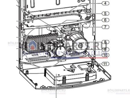Панель к блоку управления для котлов Bosch/Buderus/Junkers 87186507490