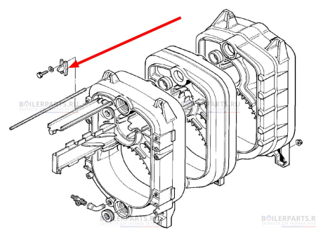 Планка с выступом для котлов Vaillant 287033