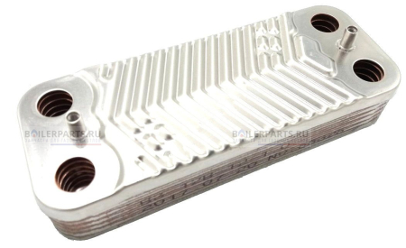 Теплообменник вторичный 190 мм 12 пластин TIBERIS ZILMET 30631400300112