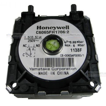 Прессостат (пневмореле) реле давления воздуха HONEYWELL 0.68-6 mBar BAXI 5655120
