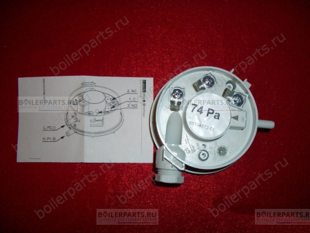 Прессостат (пневмореле) реле давления дыма HUBA CONTROL 74 Pa ARISTON 65104672