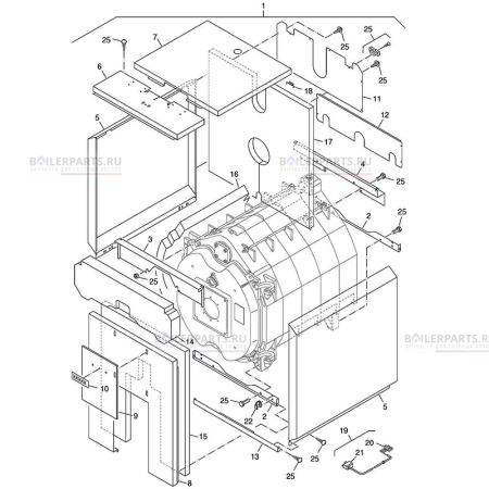 Панель верхняя передняя для котлов Bosch/Buderus 63020031