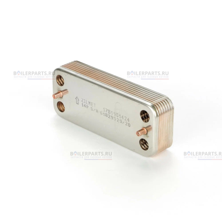 Теплообменник вторичный 190 мм 12 пластин BAXI ZILMET 63041310441p