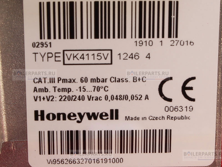 Газовый клапан VIESSMANN  6 bar HONEYWELL 7823840