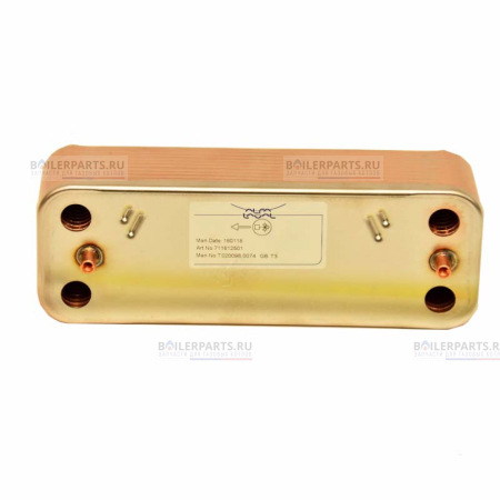 Теплообменник вторичный 207 мм 18 пластин BAXI ZILMET 711613200