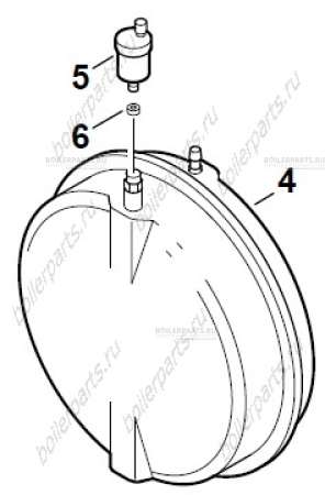 Бак расширительный круглый 11 л резьба 3/4 BOSCH JUNKERS 8715407168