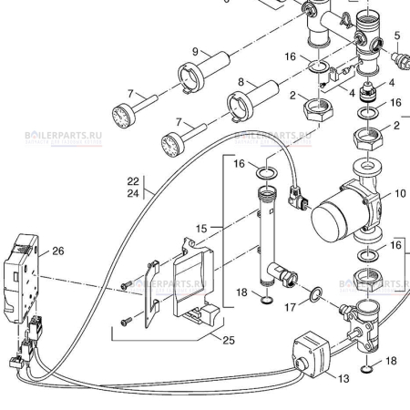 Сервопривод MM10 HSM32-E/HSM/E для котлов Bosch/Buderus/Junkers 8718575559