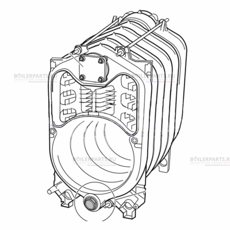 Блок котловой 7 секций (в сборе) для котлов Bosch/Buderus/Junkers BOSCH 8718584996
