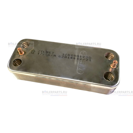 Теплообменник вторичный 190 мм 12 пластин BALTGAZ ZILMET 20490565