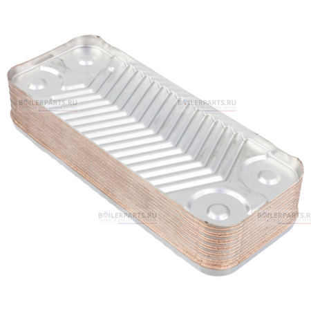 Теплообменник вторичный 190 мм 14 пластин NEVALUX ZILMET 21000605201100