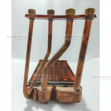 Теплообменник первичный битермический 280 мм BOSCH SaunierGPT 8715406546 [Потертости, замятие на патрубке и коллекторе]