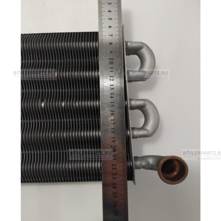Теплообменник первичный монотермический 225 мм ARISTON SaunierGPT 65106297 [Потертости, замятие на патрубке, нарушение геометрии]