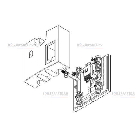 Комплект подключения отопительного контура Viessmann с энергоэффективным насосом 7501321