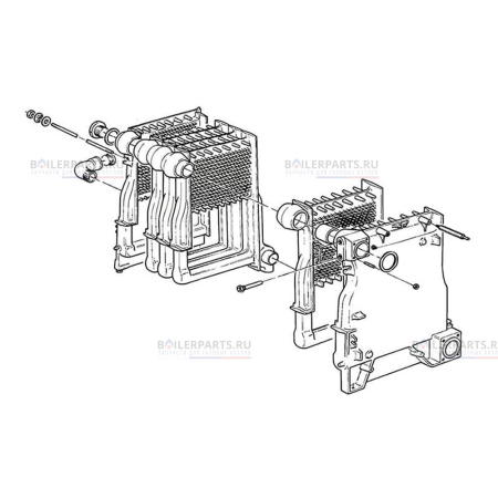 Секционный теплообменный блок для котлов Vaillant 061947